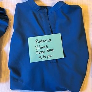 FIGS Rafaela Scrub Top XS Royal Blue